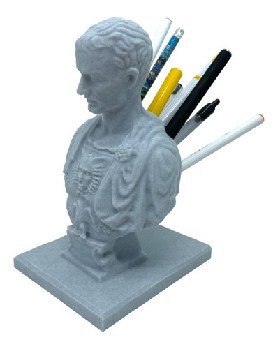 Lapicera De Julio Cesar Busto Decorativo Oficina Escritorio