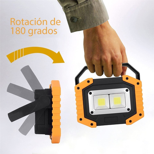 Linterna De Trabajo Led Cob Multifunción, Portátil Y