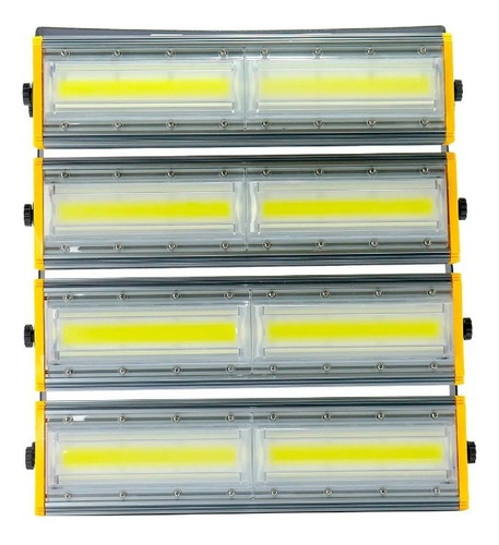 Refletor 800w De Led Linear Duplo Para Campo Quadra Ginasio Cor da carcaça Cinza Cor da luz Branco-frio Bivolt