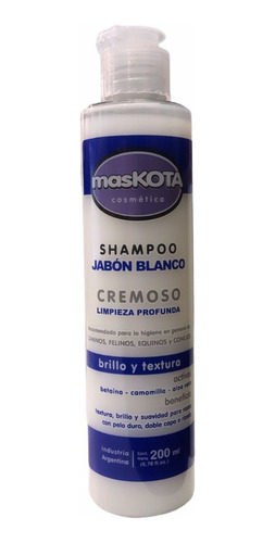 Shampoo Maskota Jabon Blanco Cremoso