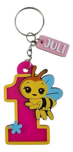 Llaveros Souvenirs 3d Personalizados Con Nombre X 31 Abejita Chiquitita Con Numero 1