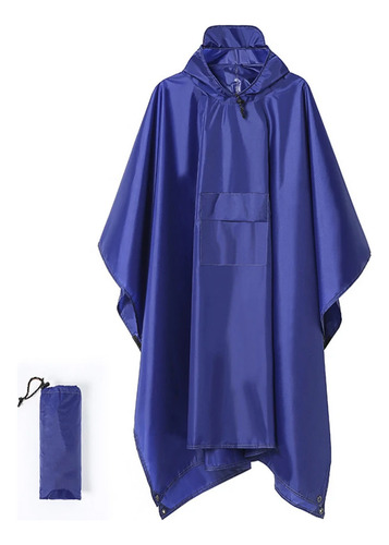 Poncho Grueso Impermeable Reutilizable 3 En 1 Con Capucha