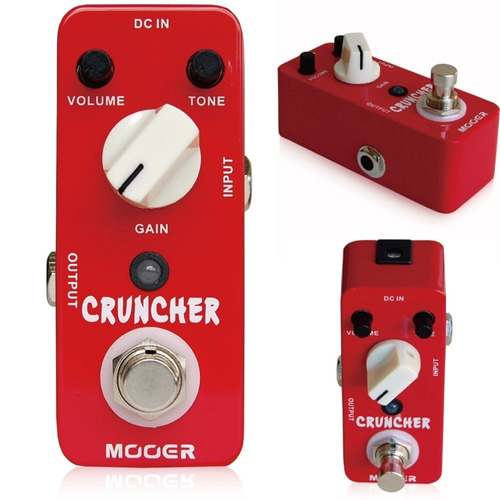 Mooer Cruncher Pedal Distorsion Guitarra True By Pass Color Rojo