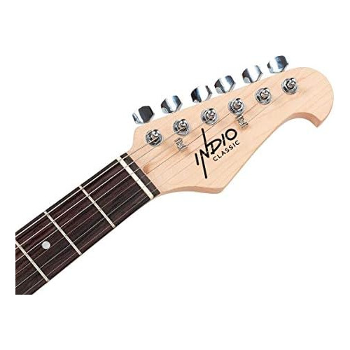 Guitarra Eléctrica De Serie Indo De 6 Cuerdas Cuerpo D...