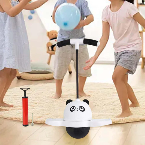 Pogo Ball Con Mango Ejercicio Pogo Stick Pelota Panda Blanco
