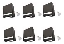 Comprar Aplique Pared Exterior Unidireccional Pack X6 + Lamparas Led