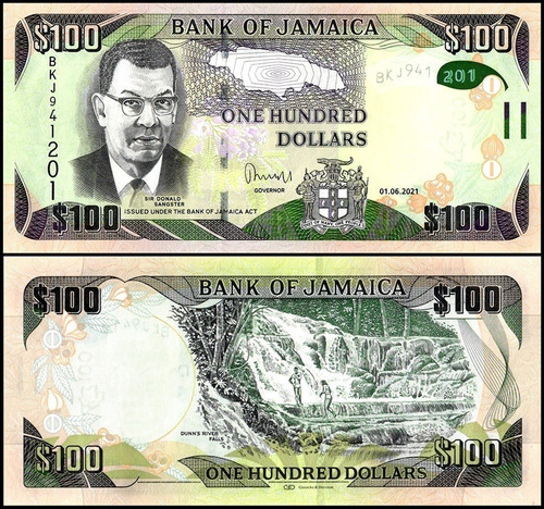 Jamaica - Billete 100 Dólares - Unc