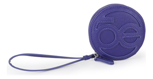 Monedero Para Mujer Cloe Diseño Circular Con Maneral Color Violeta