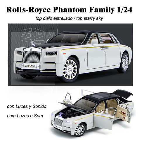 Rolls Royce Phantom Techo Estrellas Miniatura Metal Coche