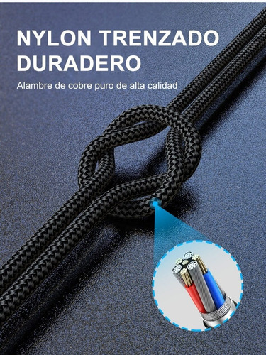Cable Magnético Carga Rápida Android iPhone Transmi Data 3a
