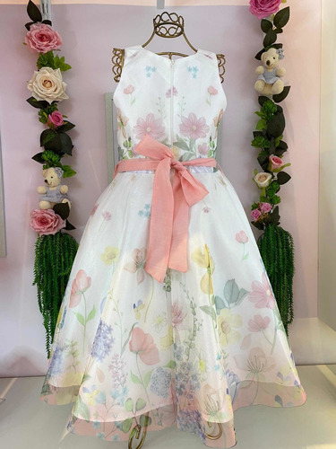 Vestido De Festa Infantil Floral Petit Cherie Pic Nic 21012