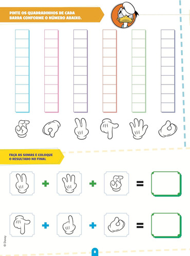 Livro Infantil Praticando Libras Com Mickey Disney - Matemática