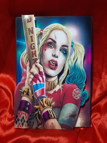 Harley Quinn Cuadros 30 X 20 3d 7