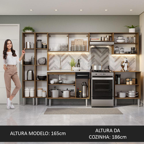 Cocina Integral Completa 293cm Con Tarja Emilly Madesa Mm 07