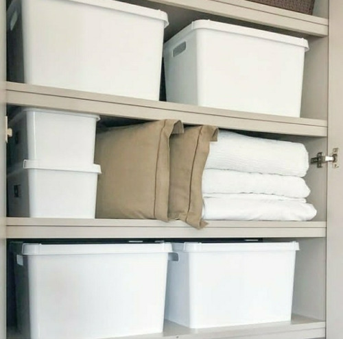 Imagen 7 de 9 de Canasto Contenedor Organizador Con Tapa - Liso