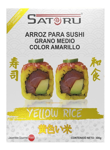 Arroz Japonés Amarillo Para Sushi Sin Sabor Añadido 300g 