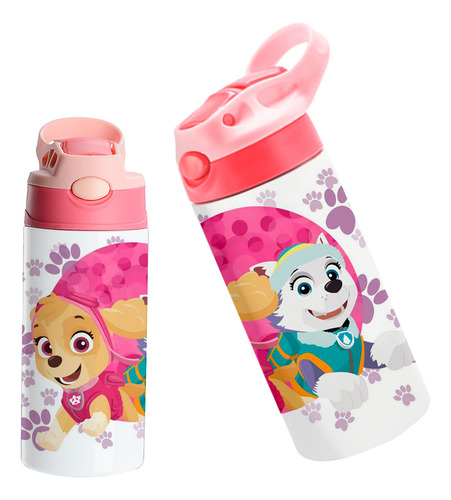 Termo Infantil Paw Patrol Skye Everest 355 Ml - Vaso Niños Tapa Rosa / Rosa