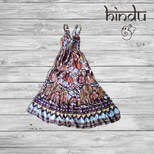 Vestido Largo Marrón Hindú Mujer