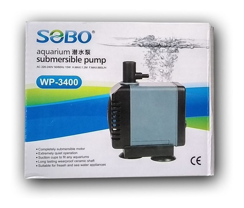 Bomba De Agua Sobo Wp-3400 1.2mt /880l/hora-acuarios-pileta