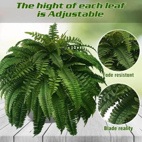 Plantas Artificiales Helecho Boston Hierba Decorativa 2 Unid