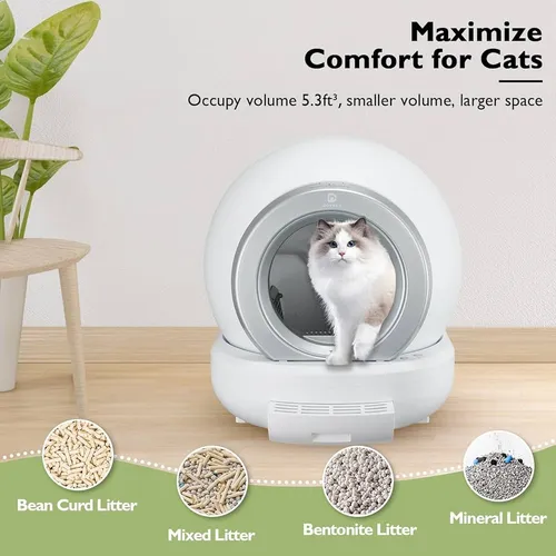 Arenero Inteligente Para Gatos Autolimpieza Control De App