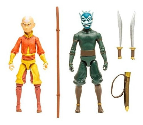 Combo Avatar Tlab De Mcfarlane Toys Pk Aang Contra Blue Spir