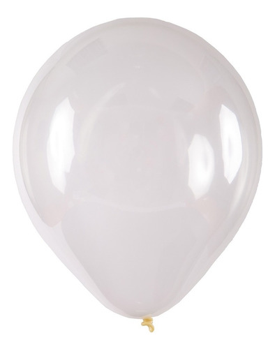 24 Unidades - Tamanho 12 - Balão Bexiga Transparente Cristal