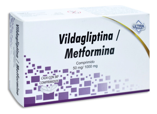 Vidalgliptina Metformina 50 Mg / 1000 Mg Caja 30 Comprimidos