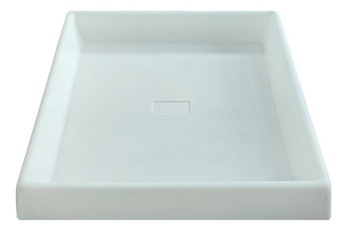 Prato Base Grande Quadrado Foster Plast 50cm Branco