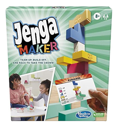 Hasbro Gaming Jenga Maker, Bloques De Madera, Juego De Torre