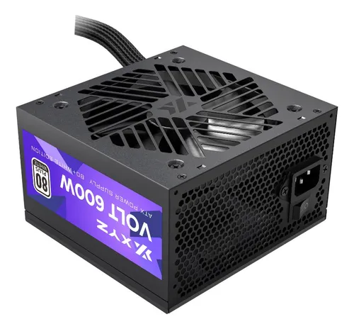 Fuente Poder Xyz Volt 600w Certificada 80+ White Negra 110v