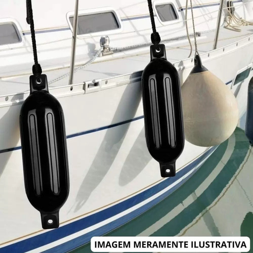 Kit 4 Defensa Náutica G5 22 X 70 Preta Castro Lancha Barco