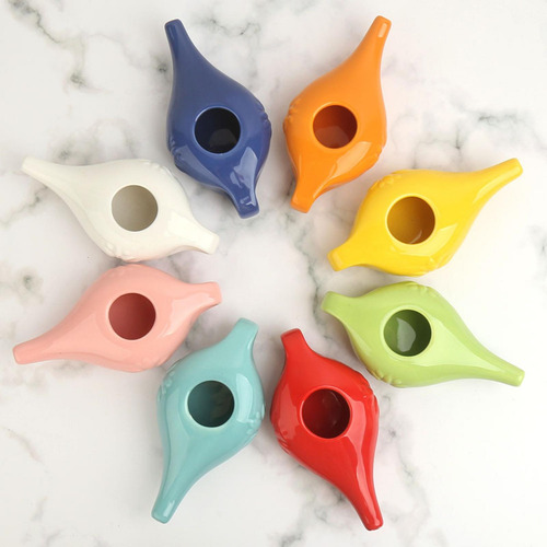 2 Olla De Cerámica Neti De 250ml Para Irrigador Nasal,