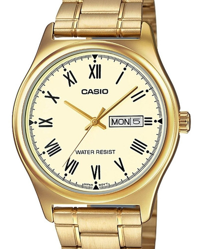 Relógio Casio Masculino Classico Dourado Mtp-v006g-9budf-br