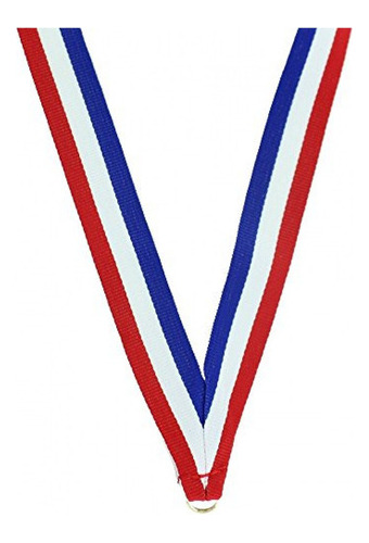 Medallas Cinta De Cuello Roja, Blanca Y Azul De 34 X 7/8 Pul
