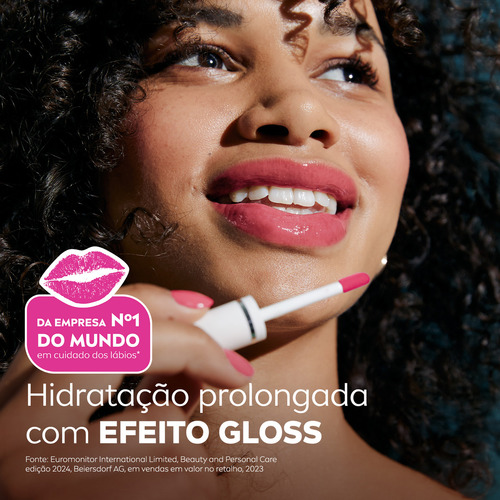 NIVEA Lip Oil Gloss Labial Brilho Nutritivo Pink Rock 5,5ml - Hidratação prolongada e sensação não oleosa