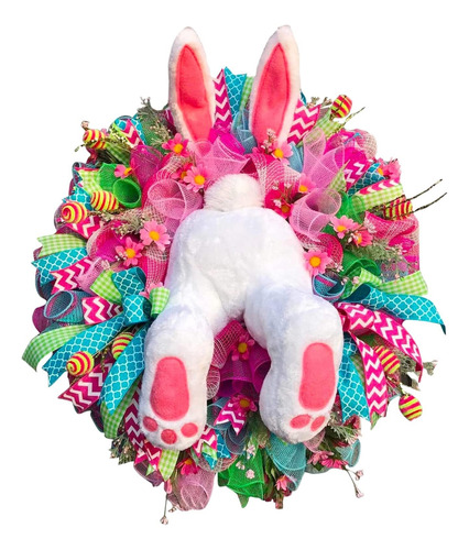 Corona De Pascua For Puerta Delantera De Conejo De Pascua