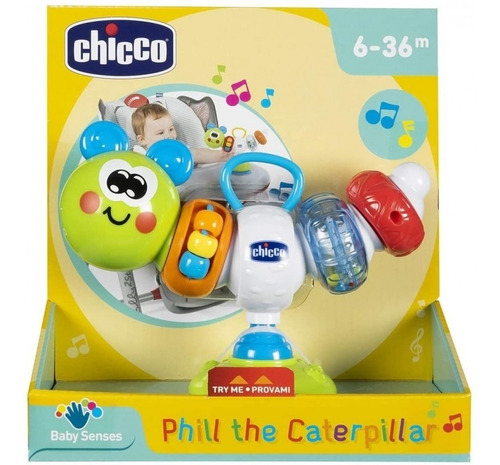 Chicco Juguete Sonajero Con Ventosa Phill The Caterpillar