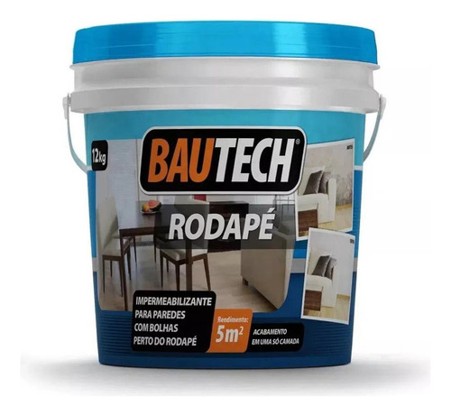 Bautech Rodapé 12 K Acabe Com Bolhas E Mofo Acabamento Fosco Cor Branco