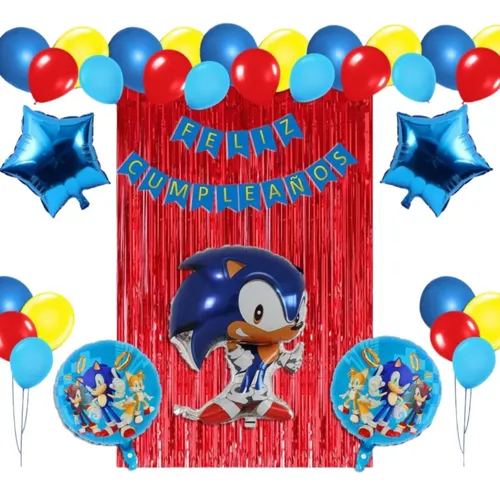 comprar Kit Decoración Sonic Globos Decoracion Fiesta Tematica 
