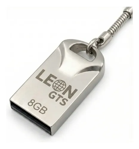 Pendrive Leon GTS 8GB USB 3.0 Mini Metal Pro Endurance Prateado