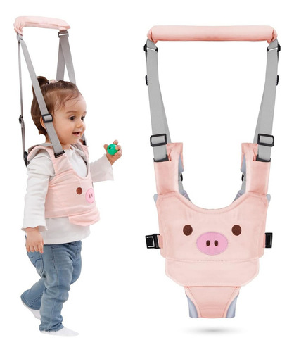 Arnés De Seguridad Para Bebés Walker Para Aprender A Caminar Color Lechón Rosa