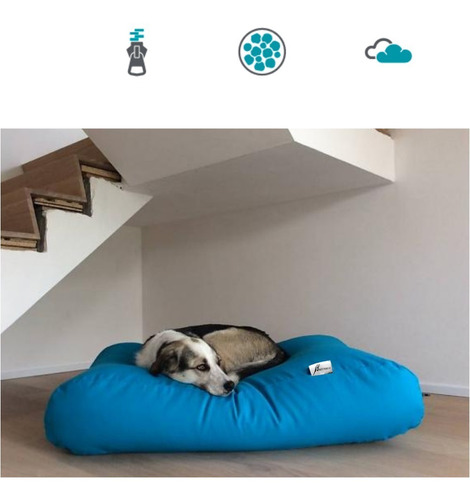 Cama Puff Rectangular Mascotas Perro Raza Grande