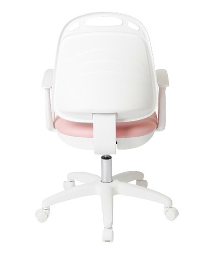 Silla Diva Rosa De Escritorio Neumática Ecocuero