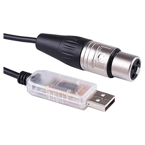 Adaptador De Interfaz Xlr De 3 Pines Usb A Dmx512 Para Orden