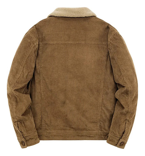 Jaqueta Masculina De Inverno De Algodão Com Forro De Lã E La