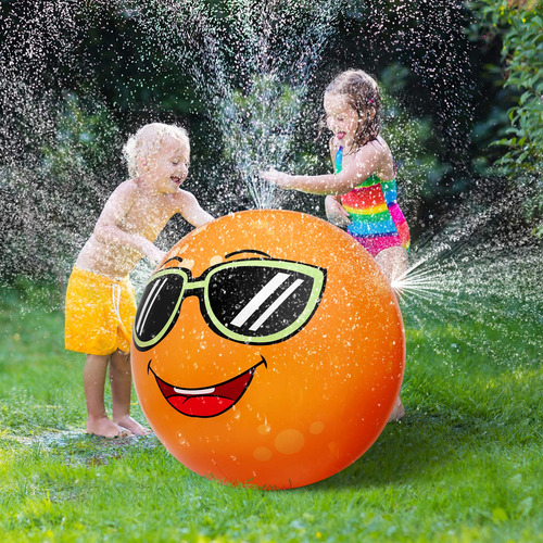 Nuobesty - Rociador Inflable De Color Naranja Con Rociador D