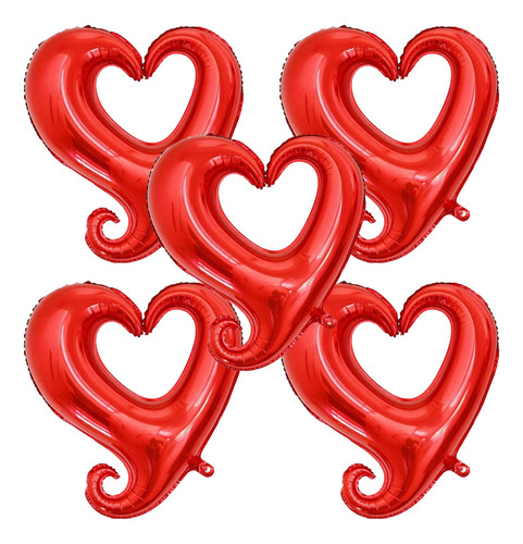 Pack Set Globo Corazón Calado 45cm X 5u