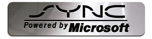 Emblema Badge Em Aço Inox 304 Ford Sync Powerd By Microsoft