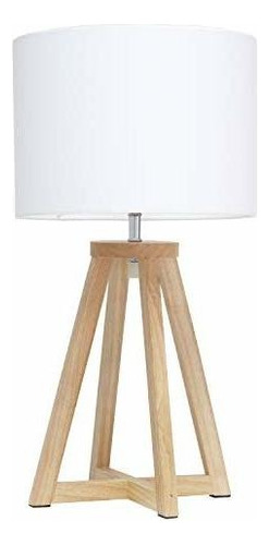 Simple Designs Lt1069-nwh Lámpara De Mesa Triangular Entrela